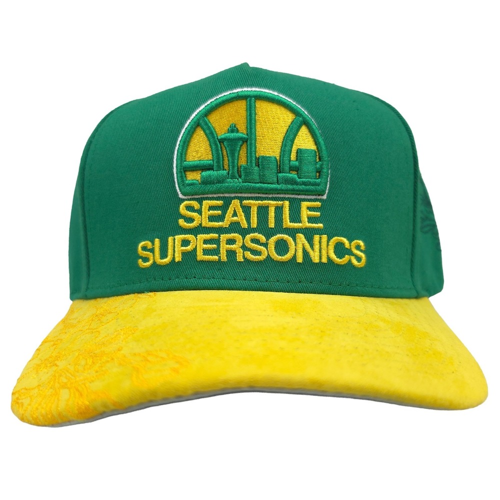 Seattle Supersonics Mitchell & Ness NBA Pro Fit Snapback Hat Cap 3D Logo NWT